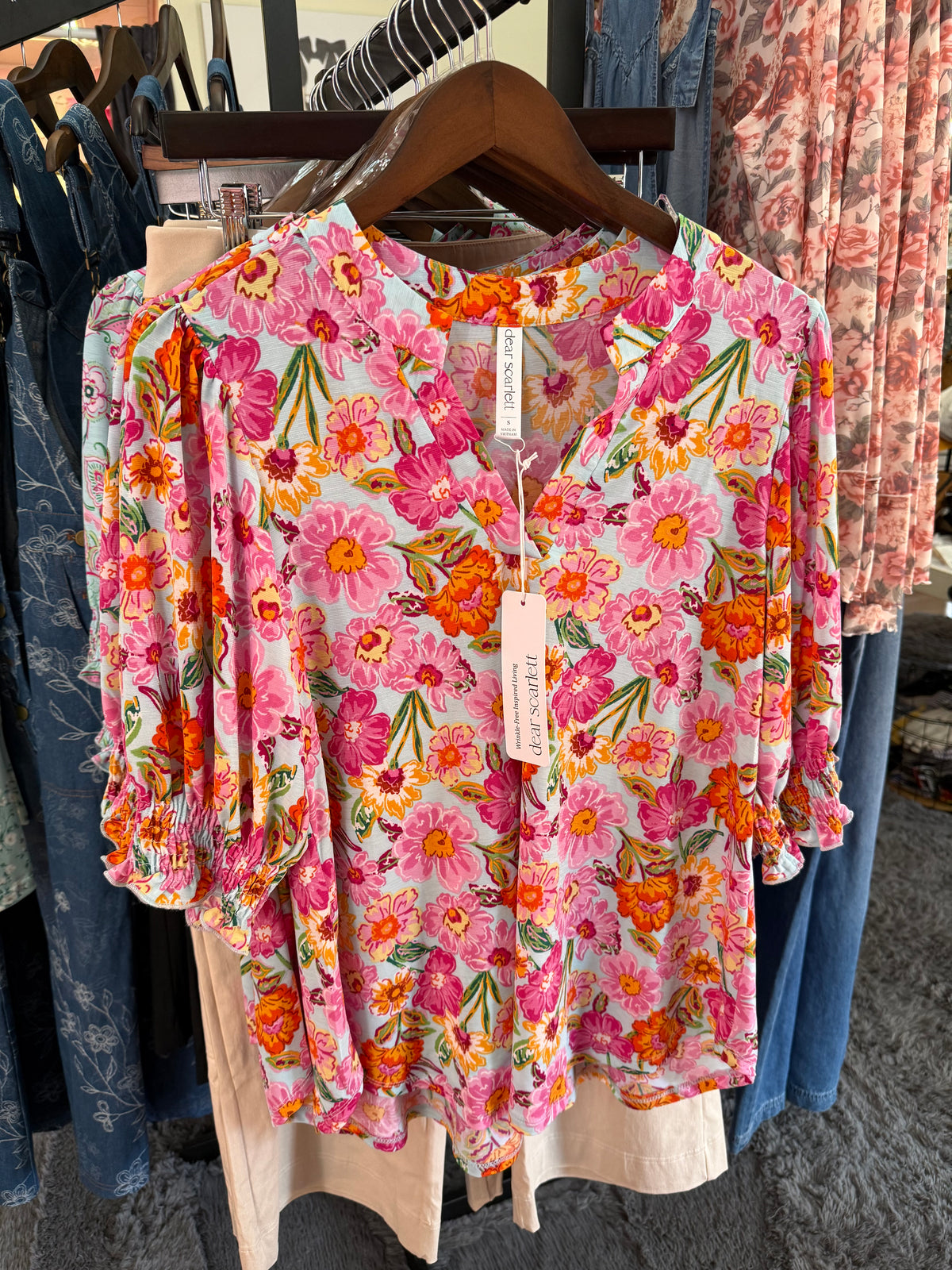 Dear Scarlett Lizzy Smocked Top