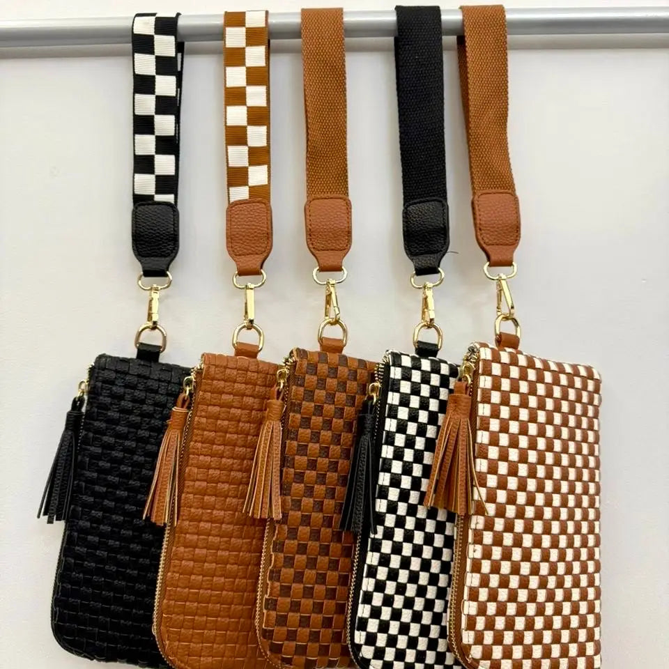 Chestnut Lila Woven Wallet Wristlet